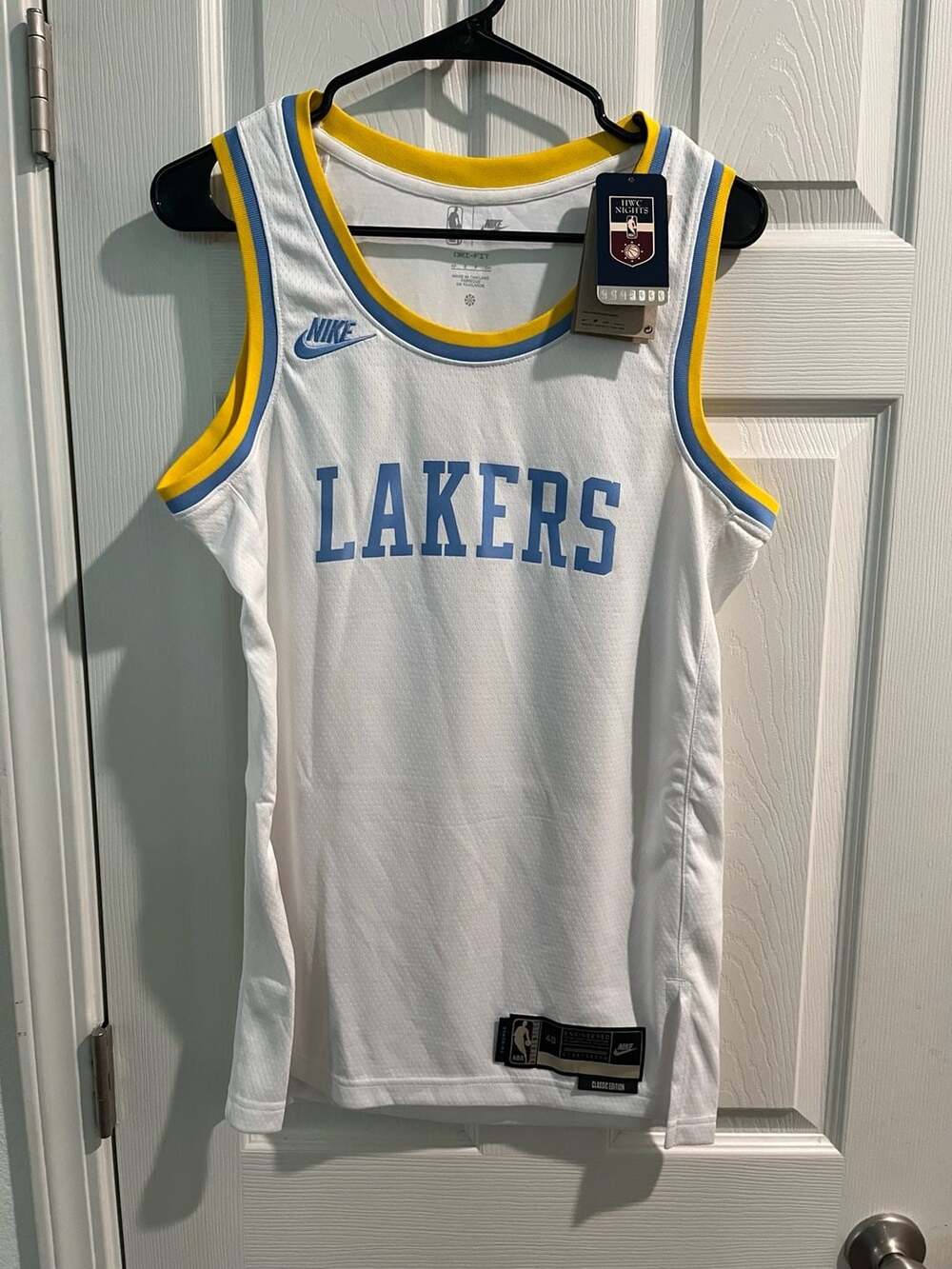 Nike Los Angeles Lakers Classic Edition HWC Nights Swingman Blank Jersey White S